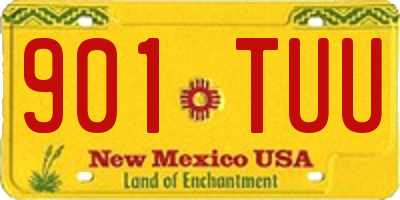 NM license plate 901TUU