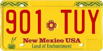 NM license plate 901TUY