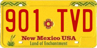 NM license plate 901TVD