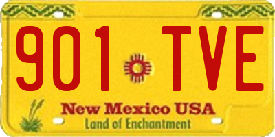 NM license plate 901TVE