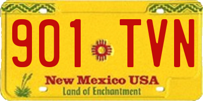 NM license plate 901TVN