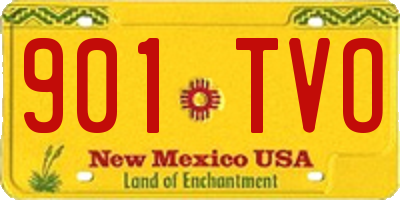 NM license plate 901TVO