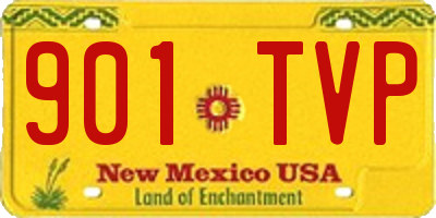 NM license plate 901TVP