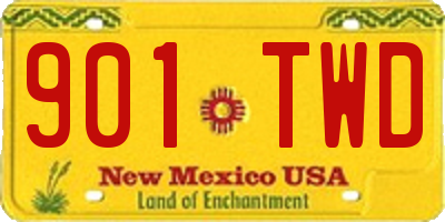 NM license plate 901TWD