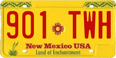 NM license plate 901TWH
