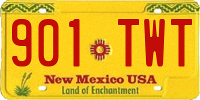 NM license plate 901TWT