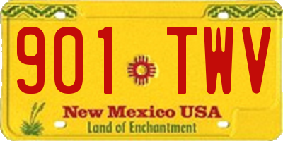NM license plate 901TWV