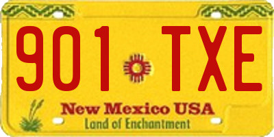NM license plate 901TXE