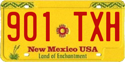 NM license plate 901TXH