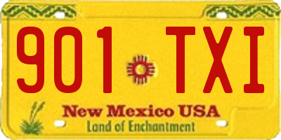 NM license plate 901TXI