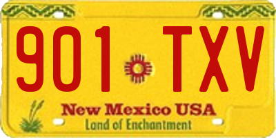 NM license plate 901TXV