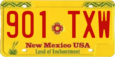 NM license plate 901TXW