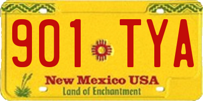 NM license plate 901TYA