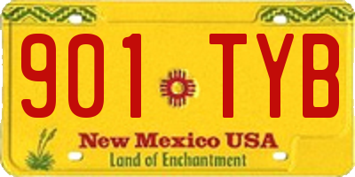 NM license plate 901TYB