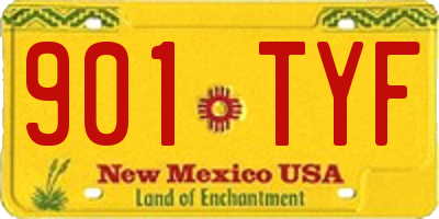NM license plate 901TYF