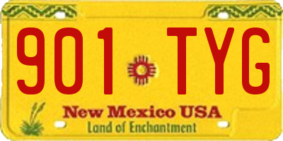NM license plate 901TYG