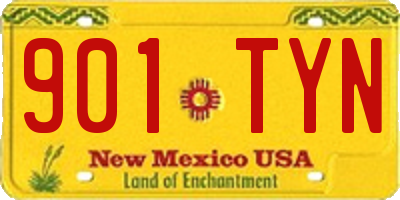 NM license plate 901TYN