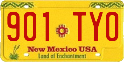 NM license plate 901TYO