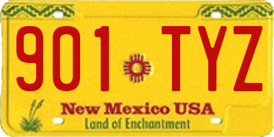 NM license plate 901TYZ