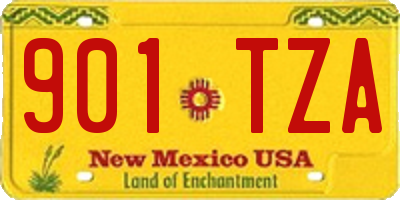 NM license plate 901TZA