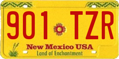 NM license plate 901TZR