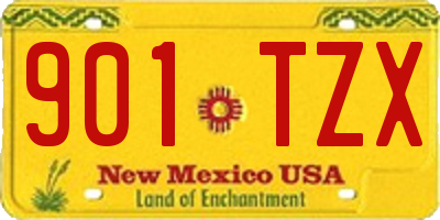 NM license plate 901TZX