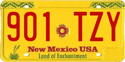NM license plate 901TZY