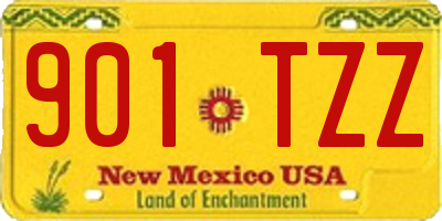 NM license plate 901TZZ