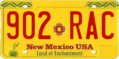 NM license plate 902RAC