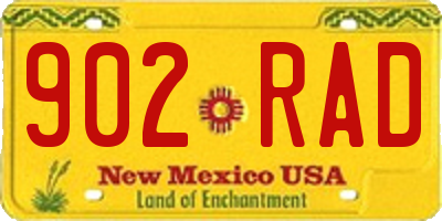 NM license plate 902RAD