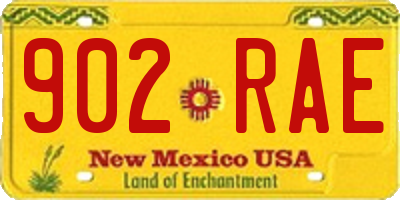 NM license plate 902RAE
