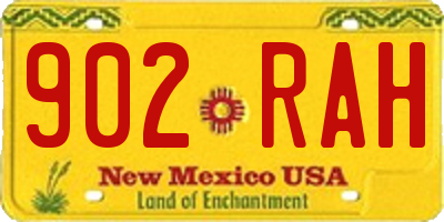 NM license plate 902RAH