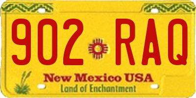 NM license plate 902RAQ