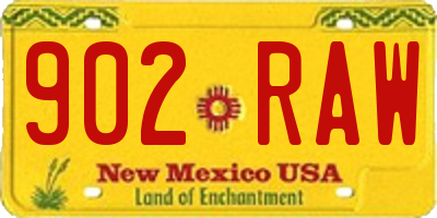 NM license plate 902RAW