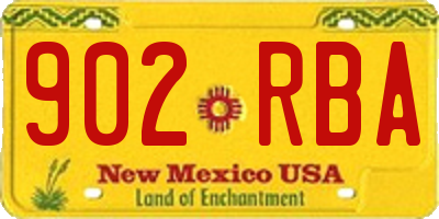 NM license plate 902RBA