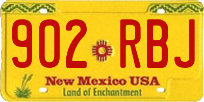 NM license plate 902RBJ