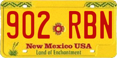 NM license plate 902RBN