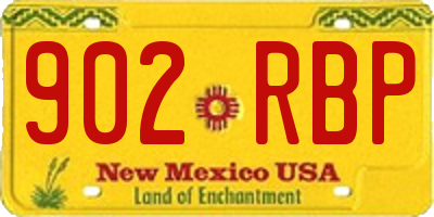 NM license plate 902RBP