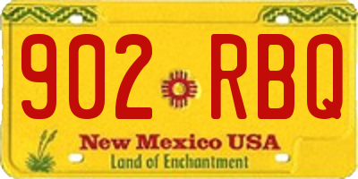 NM license plate 902RBQ