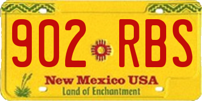 NM license plate 902RBS