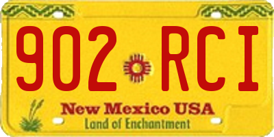 NM license plate 902RCI