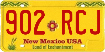 NM license plate 902RCJ