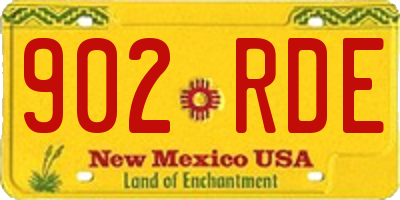 NM license plate 902RDE