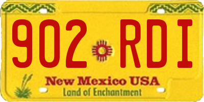NM license plate 902RDI