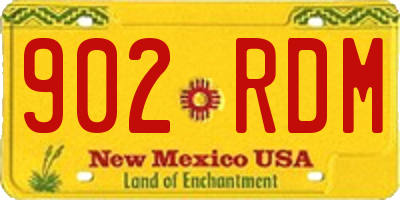NM license plate 902RDM