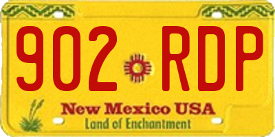 NM license plate 902RDP
