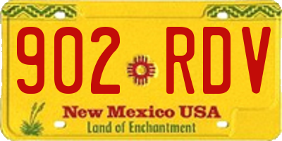 NM license plate 902RDV