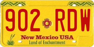 NM license plate 902RDW