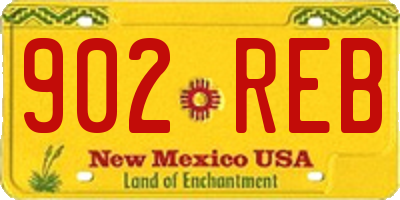 NM license plate 902REB