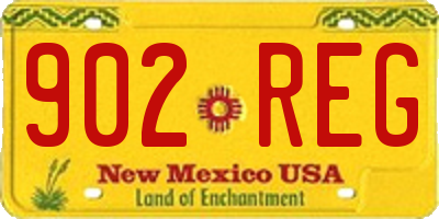 NM license plate 902REG